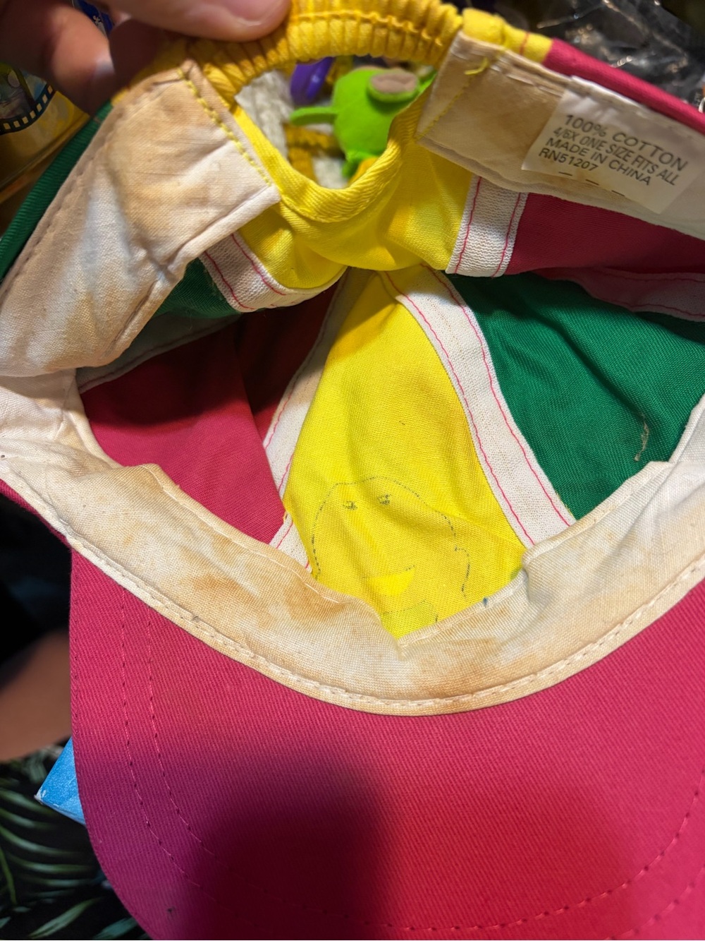 Barney Toddler Hat (READ, STAINED)